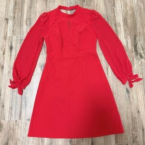 Nanette Lepore Red Long Sleeve Dress